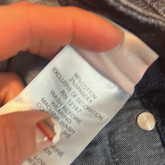 Laurie Felt Classic Stiletto With Drop Hem 12 Dark Wash - Picture 7 of 7